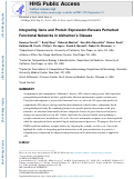 Cover page: Integrating Gene and Protein Expression Reveals Perturbed Functional Networks in Alzheimer’s Disease