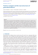 Cover page: Positive contagion and the macrostructures of generalized balance