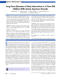 Cover page: Long-Term Outcomes of Early Intervention in 6-Year-Old Children With Autism Spectrum Disorder