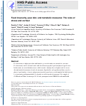 Cover page: Food insecurity, poor diet, and metabolic measures: The roles of stress and cortisol