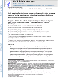 Cover page: Null results of oxytocin and vasopressin administration across a range of social cognitive and behavioral paradigms: Evidence from a randomized controlled trial