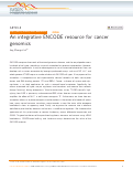 Cover page: An integrative ENCODE resource for cancer genomics.