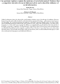 Cover page: Can epistemic vigilance explain the underuse of social information? Evidence that a competitive incentive favoured dishonest advice and reduced the influence of social information.