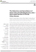 Cover page: The Detection and Surveillance of Asian Citrus Psyllid (Diaphorina citri)—Associated Viruses in Florida Citrus Groves