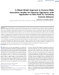 Cover page: A Mixed Model Approach to Genome-Wide Association Studies for Selection Signatures, with Application to Mice Bred for Voluntary Exercise Behavior