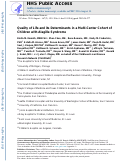 Cover page: Quality of Life and Its Determinants in a Multicenter Cohort of Children with Alagille Syndrome