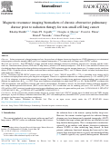 Cover page: Magnetic resonance imaging biomarkers of chronic obstructive pulmonary disease prior to radiation therapy for non-small cell lung cancer