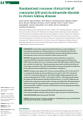 Cover page: Randomized crossover clinical trial of coenzyme Q10 and nicotinamide riboside in chronic kidney disease.