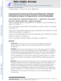 Cover page: Supraspinal functional and structural plasticity in patients undergoing surgery for degenerative cervical myelopathy.