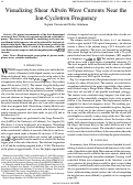 Cover page: Visualizing shear Alfven wave currents near the ion-cyclotron frequency