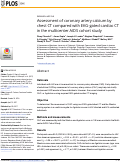 Cover page: Assessment of coronary artery calcium by chest CT compared with EKG-gated cardiac CT in the multicenter AIDS cohort study