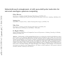 Cover page: Infrared-dressed entanglement of cold open-shell polar molecules for universal matchgate quantum computing