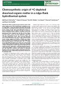 Cover page: Oceanic ridge flanks a source for 14C-depleted chemosynthetic dissolved organic carbon to the deep ocean