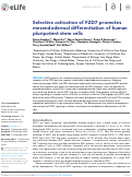 Cover page: Selective activation of FZD7 promotes mesendodermal differentiation of human pluripotent stem cells