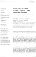 Cover page: PhytoOracle: Scalable, modular phenomics data processing pipelines