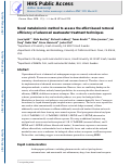 Cover page: Novel metabolomic method to assess the effect-based removal efficiency of advanced wastewater treatment techniques