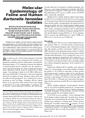 Cover page: Molecular Epidemiology of Feline and Human Bartonella henselae Isolates - Volume 15, Number 5—May 2009 - Emerging Infectious Diseases journal - CDC