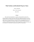 Cover page: Wind Turbines and Residential Property Values