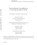 Cover page: Vacuum Energy Cancellation in a Non-supersymmetric String