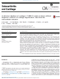 Cover page: A reference database of cartilage 3T MRI T2 values in knees without diagnostic evidence of cartilage degeneration: Data from the osteoarthritis initiative