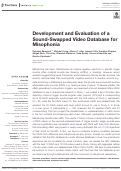 Cover page: Development and Evaluation of a Sound-Swapped Video Database for Misophonia.