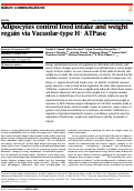 Cover page: Adipocytes control food intake and weight regain via Vacuolar-type H+ ATPase