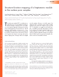 Cover page: Structure–function mapping of a heptameric module in the nuclear pore complex