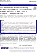 Cover page: Assessment of the microbiome during bacteriophage therapy in combination with systemic antibiotics to treat a case of staphylococcal device infection