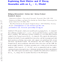 Cover page: Explaining dark matter and B decay anomalies with an Lμ − Lτ model