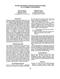 Cover page: Realistic Limitations in Natural Language Processing for an Intelligent Tutoring System