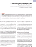 Cover page: CT Angiography for Surgical Planning in Face Transplantation Candidates