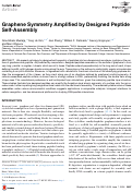 Cover page: Graphene Symmetry Amplified by Designed Peptide Self-Assembly