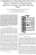 Cover page: A High-Efficiency Charge-Pump Gate Drive Power Delivery Technique for Flying Capacitor Multi-Level Converters with Wide Operating Range