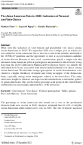 Cover page: The Asian American Vote in 2020: Indicators of Turnout and Vote Choice
