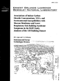 Cover page: Associations of Indoor Carbon Dioxide Concentrations, VOCs, and Environmental Susceptibilities with Mucous Membrane and Lower Respiratory Sick Building Syndrome Symptoms in the BASE Study: Analyses of the 100 Building Dataset