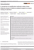 Cover page: A comparison of amplification methods to detect Avian Influenza viruses in California wetlands targeted via remote sensing of waterfowl