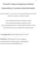Cover page: Electrodic voltages accompanying stimulated bioremediation of a uranium-contaminated aquifer