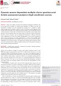 Cover page: Dynamic answer-dependent multiple-choice questions and holistic assessment analysis in high-enrollment courses.