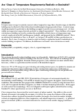 Cover page: Are 'Class A' temperature requirements realistic or desirable?