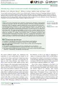 Cover page: Introducing a dual continuum model of belonging and loneliness