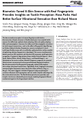 Cover page: Biometric-Tuned E-Skin Sensor with Real Fingerprints Provides Insights on Tactile Perception: Rosa Parks Had Better Surface Vibrational Sensation than Richard Nixon.