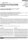 Cover page: Cost-Effectiveness of Advanced Imaging Technologies in the Presurgical Workup of Epilepsy