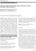 Cover page: Optically-guided frameless linac-based radiosurgery for brain metastases: clinical experience