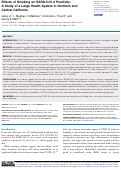 Cover page: Effects of Smoking on SARS-CoV-2 Positivity: A Study of a Large Health System in Northern and Central California