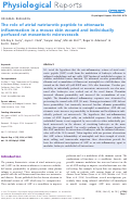 Cover page: The role of atrial natriuretic peptide to attenuate inflammation in a mouse skin wound and individually perfused rat mesenteric microvessels