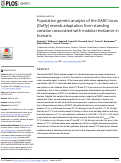 Cover page: Population genetic analysis of the DARC locus (Duffy) reveals adaptation from standing variation associated with malaria resistance in humans.