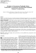 Cover page: Analysis of Accessory Pudendal Artery Transection on Erections During Robot-Assisted Radical Prostatectomy