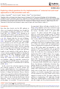 Cover page: Exploring critical questions for the implementation of “universal test and treat” approaches to HIV prevention and care