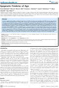 Cover page: Epigenetic Predictor of Age