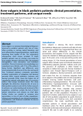 Cover page: Acne vulgaris in black pediatric patients: clinical presentation, treatment patterns, and unique needs